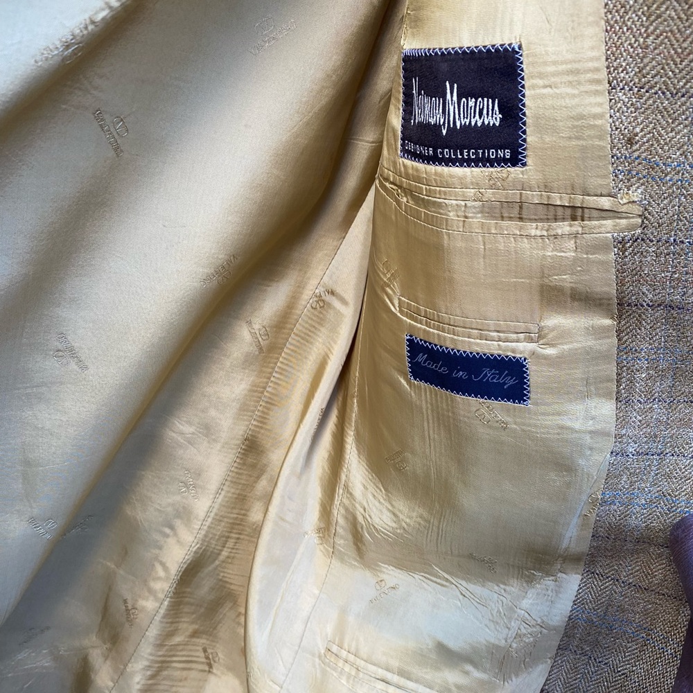 VTG Valentino Uomo🇮🇹Tweeded Silk/Linen/Wool Coat 40S - Picture 11 of 16